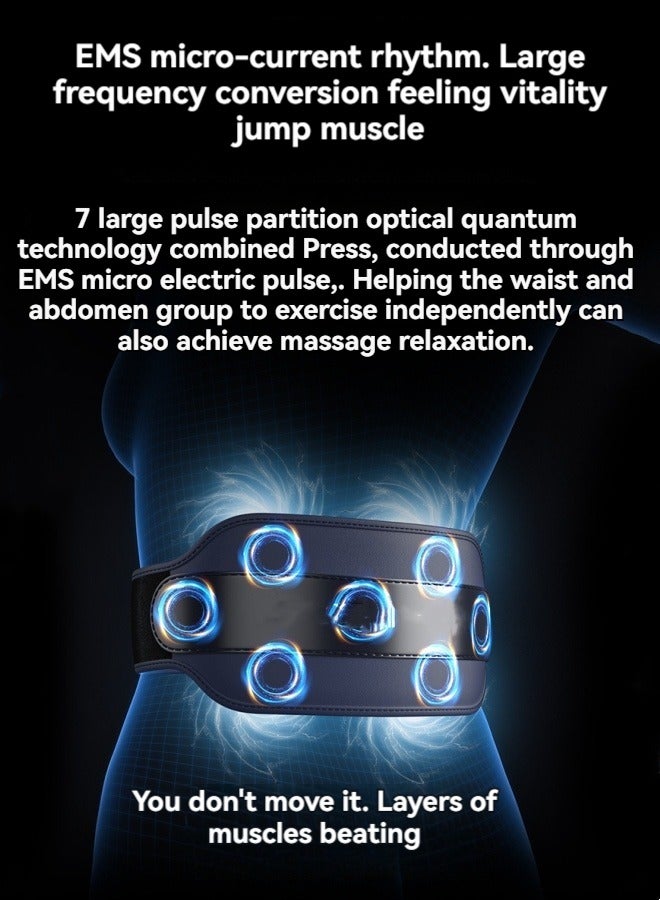 M MIAOYAN EMS massage belt charging heating waist protector electric pulse fat removal abdominal instrument micro current heating belt  - Image 5