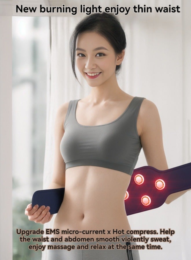 M MIAOYAN EMS massage belt charging heating waist protector electric pulse fat removal abdominal instrument micro current heating belt  - Image 2