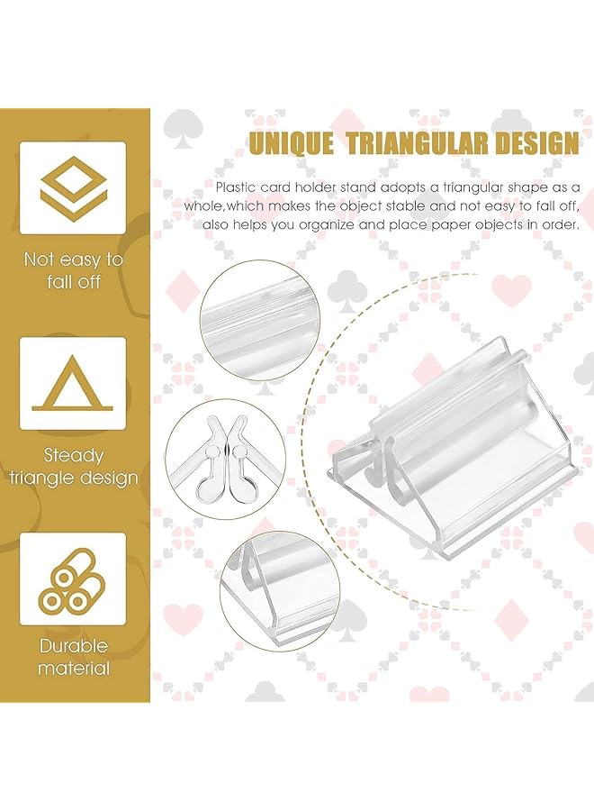 إيروريكس مجموعة من 60 حامل بطاقة لعب شفاف، حامل بطاقة مكان رقم الطاولة، حامل بطاقة عمل أكريليك، قطعة حامل صور، لوحة أسعار، صور مذكرات، قوائم، ملصقات، حامل لعبة لوحية DIY - Image 4