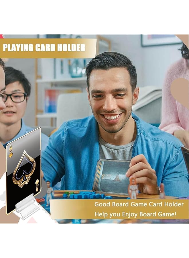 إيروريكس مجموعة من 60 حامل بطاقة لعب شفاف، حامل بطاقة مكان رقم الطاولة، حامل بطاقة عمل أكريليك، قطعة حامل صور، لوحة أسعار، صور مذكرات، قوائم، ملصقات، حامل لعبة لوحية DIY - Image 5