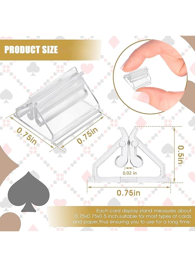 إيروريكس مجموعة من 60 حامل بطاقة لعب شفاف، حامل بطاقة مكان رقم الطاولة، حامل بطاقة عمل أكريليك، قطعة حامل صور، لوحة أسعار، صور مذكرات، قوائم، ملصقات، حامل لعبة لوحية DIY - Image 2