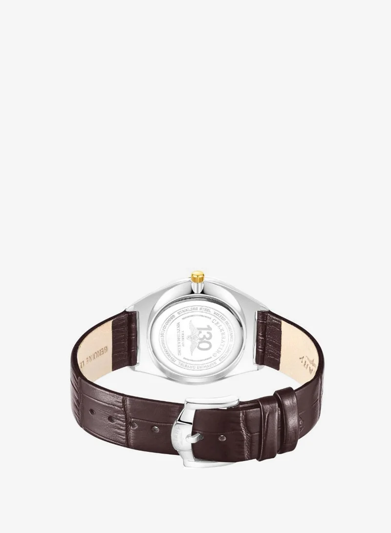 Rotary  Rotary Men's Ultra SlimStainless Steel Brown Leather Strap Watch - GS08010/02 for Men | Best Price UAE