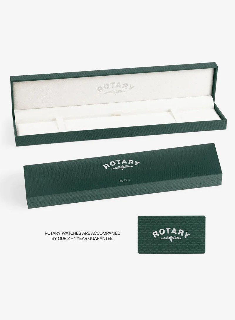 Rotary  Rotary Men's Ultra SlimStainless Steel Brown Leather Strap Watch - GS08010/02 for Men | Best Price UAE