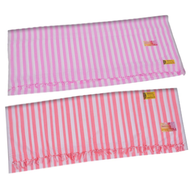 EthnicAlive Bhagalpuri Silk Organic Chadar Perfect for Summer AC Comfort and Mild Winter 100 Pure Dull Premium Chadar for All Season Pack of 2 PINKREDPATTA - Image 3