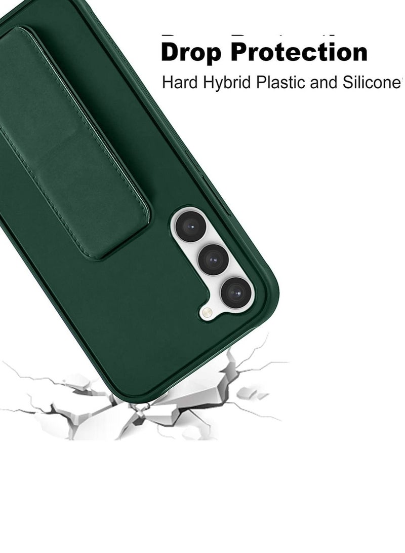 دبليو تيك جراب حامل مغناطيسي للسيارة مزود بمقبض يدوي وحامل متعدد مزود بحزام للإصبع لهاتف Samsung Galaxy S23 Plus بلون أخضر داكن - Image 5