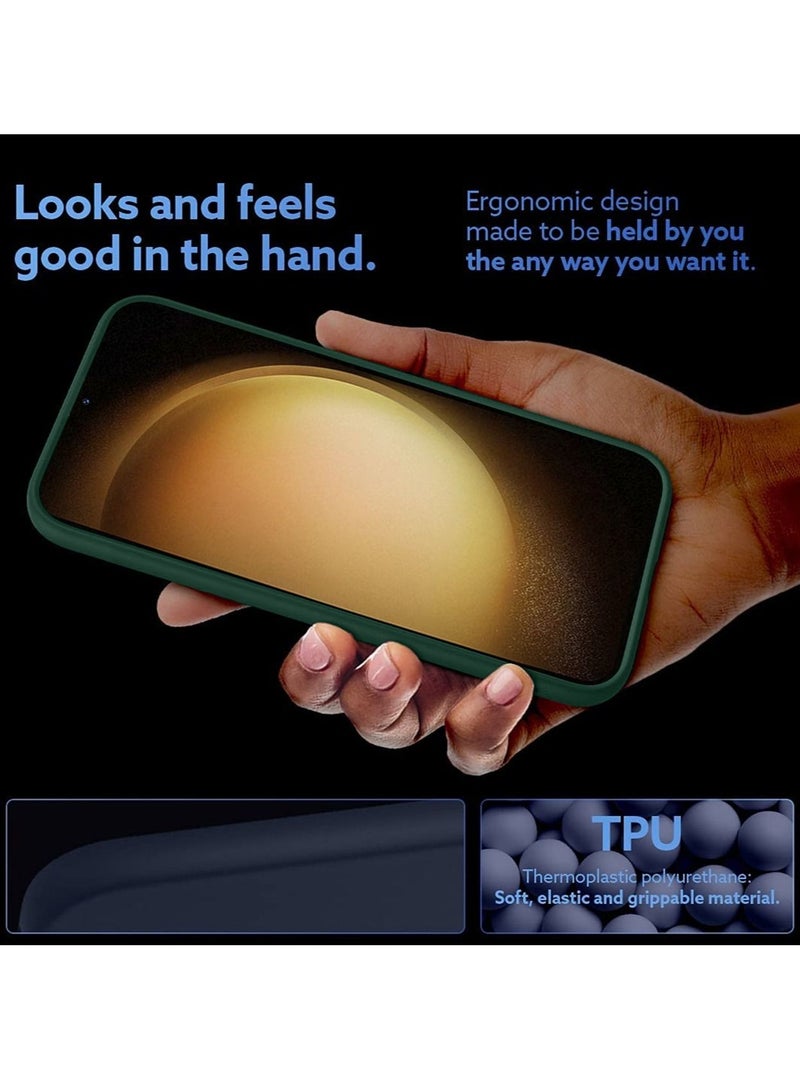 دبليو تيك جراب حامل مغناطيسي للسيارة مزود بمقبض يدوي وحامل متعدد مزود بحزام للإصبع لهاتف Samsung Galaxy S23 Plus بلون أخضر داكن - Image 4