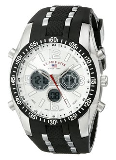 Mens Quartz Watch, Analog-Digital Display and Rubber Strap US9061