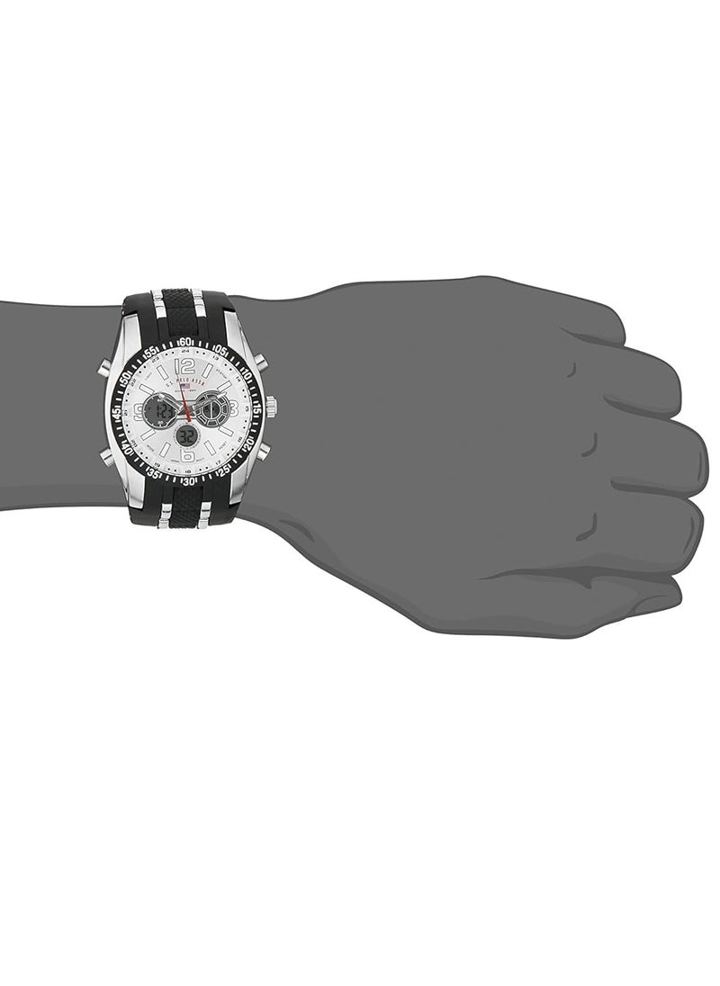 U.S. Polo Assn. - Mens Quartz Watch, Analog-Digital Display and Rubber Strap US9061 - Image 1