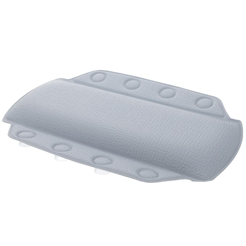 Medium Light Blue Foam Bathtub Pillow With Suction Cups Head Rest Support For Relaxing Spa Bath - Image 2