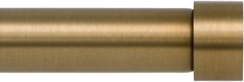 Ivilon Drapery Window Curtain Rod - End Cap Style Design 1 Inch Pole. 72 to 144 Inch Color Warm Gold - Image 1