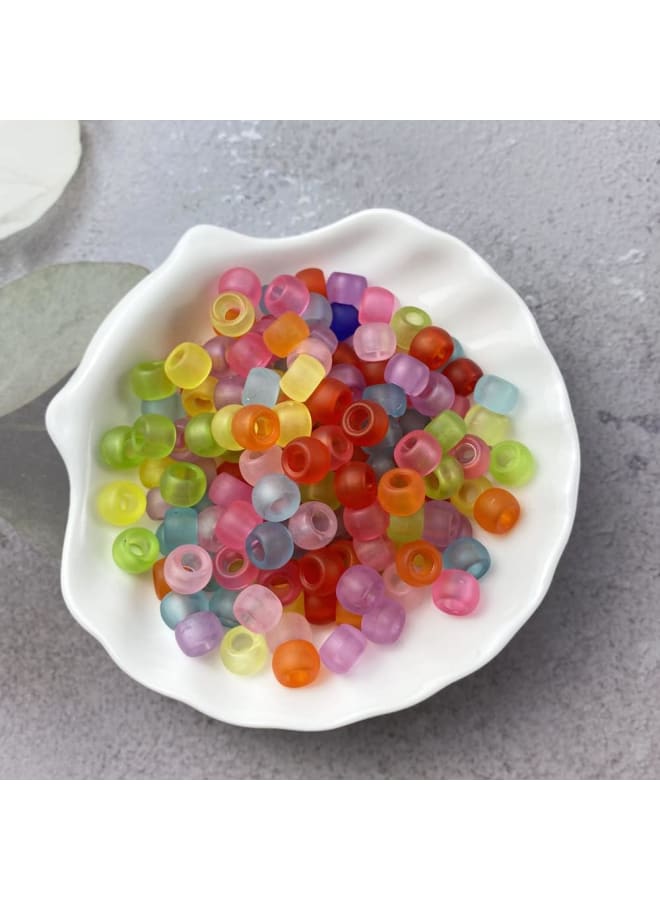320 Pieces Pony Beads Frosted Acrylic Colorful Assorted Mix Plastic Spacer Beads Pony Shape Big Hole Loose Spacer for Jewelry Making DIY Bracelet Necklaces Pendant Handmade DecorationsColors: as the picture showsMaterial: high-quality acrylic Size: 6x8mm. Quantity: 320 pieces, enough quantity for your different need Features 1) Widely used in DIY jewelry making, beading necklaces, DIY bracelet, earrings, pendants, dress decoration, cellphone hanging accessories, Hair Accessories home decorations etc, you can creating your favorite jewelry pieces, fulfill your great idea of unique jewelry or handicrafts. 2)Adorable gift: You can use these color pony beads to create a beautiful gift, they are great for decorations and easy to make cute and eye-catching jewelry. Your friends or family will be happy to receive this holiday gift - Image 3