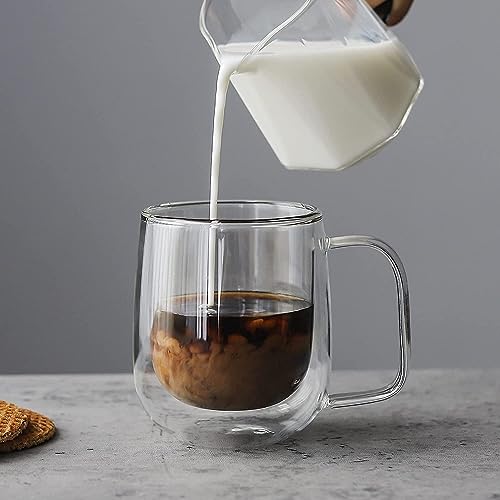 MARKQUES Double Wall Glass Mug for Coffee Tea Latte with Handle | Borosilicate Glassware for Hot and Cold Beverages Glass Mugs Cups | (250ml - Pack of 1) - Image 5