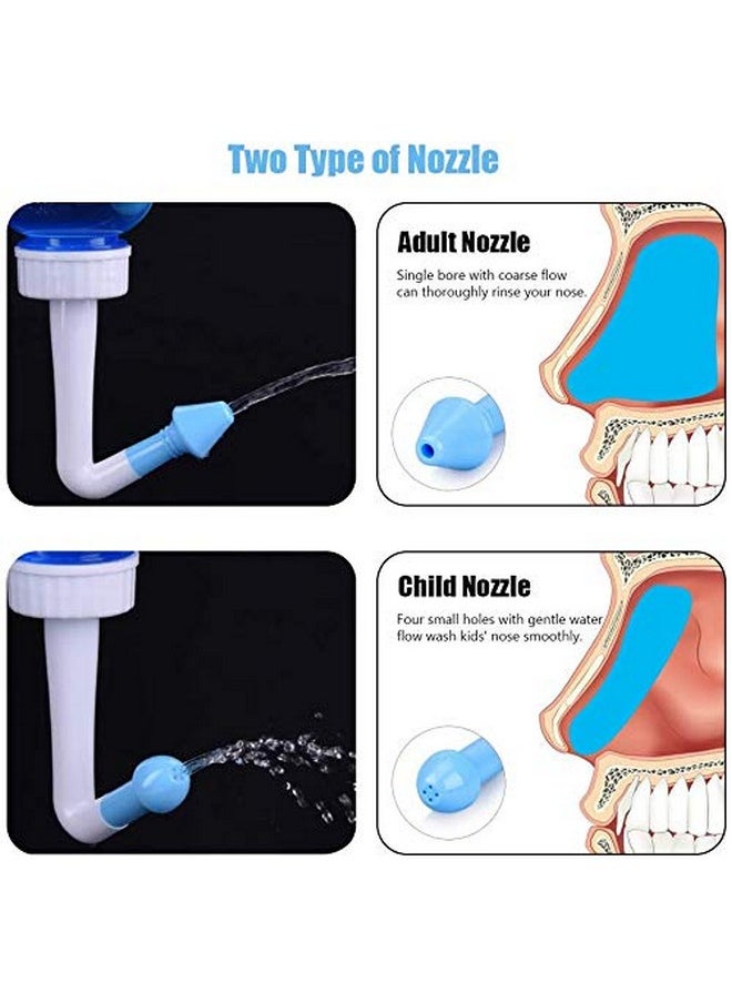 Hannea - HANNEA® Nose Wash System Clean Sinus Allergies Nasal Pressure Neti Pot For Children And Adults(300 ml) - Image 1