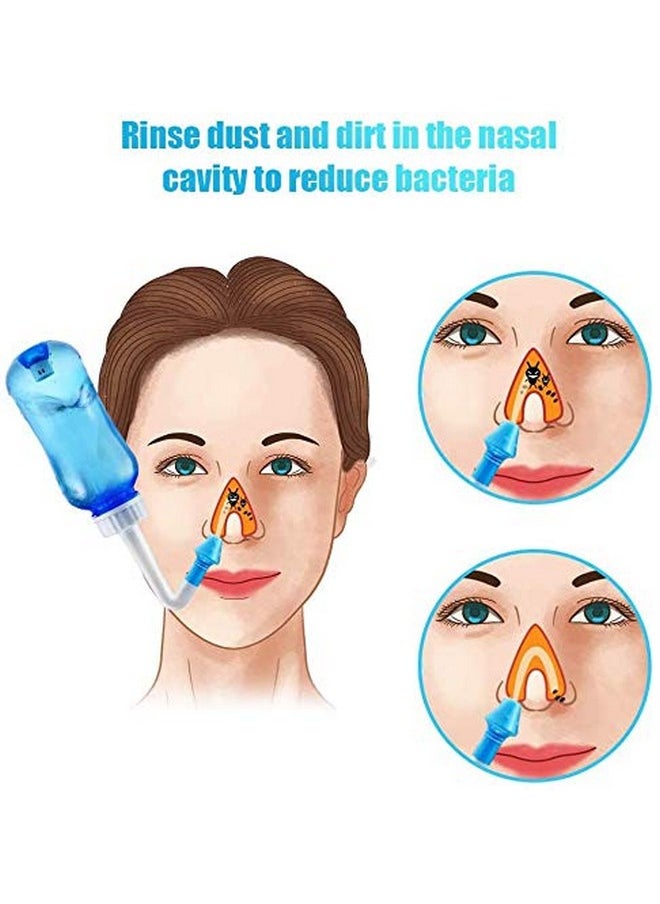 Hannea - HANNEA® Nose Wash System Clean Sinus Allergies Nasal Pressure Neti Pot For Children And Adults(300 ml) - Image 1
