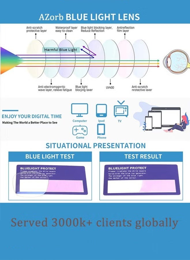 Happy D Kids Blue Light Blocking Glasses Silicon Material Anti Eyestrain UV Blocking Reading Glasses Gaming Computer Eyeglasses Light Weight Frame for Kids 3 to10 Year Old Pink - Image 3