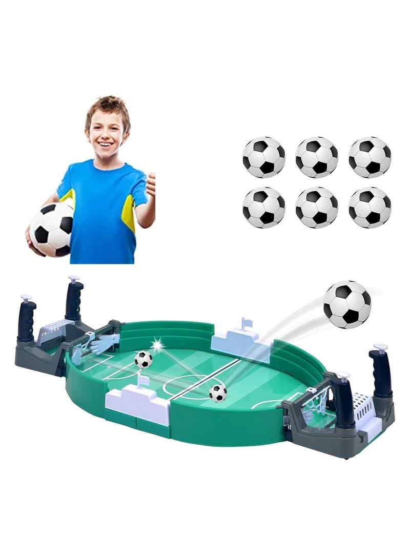 Excefore Mini Table Soccer Game Football Table Interactive Game with 6 Footballs for Kids Family Sports Board Game for Kids Adults Birthday Party Worlds Cup Medium Size - Image 1