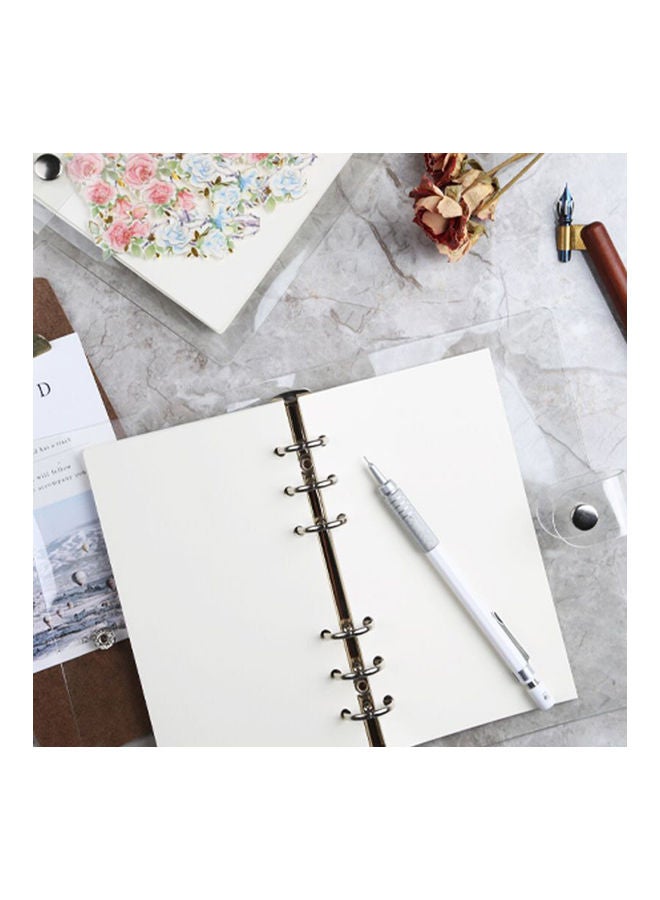 NIBEMINENT PVC Clip File Folder Notebook White - Image 2