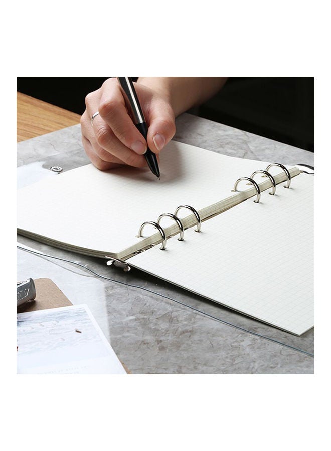 NIBEMINENT PVC Clip File Folder Notebook White - Image 5