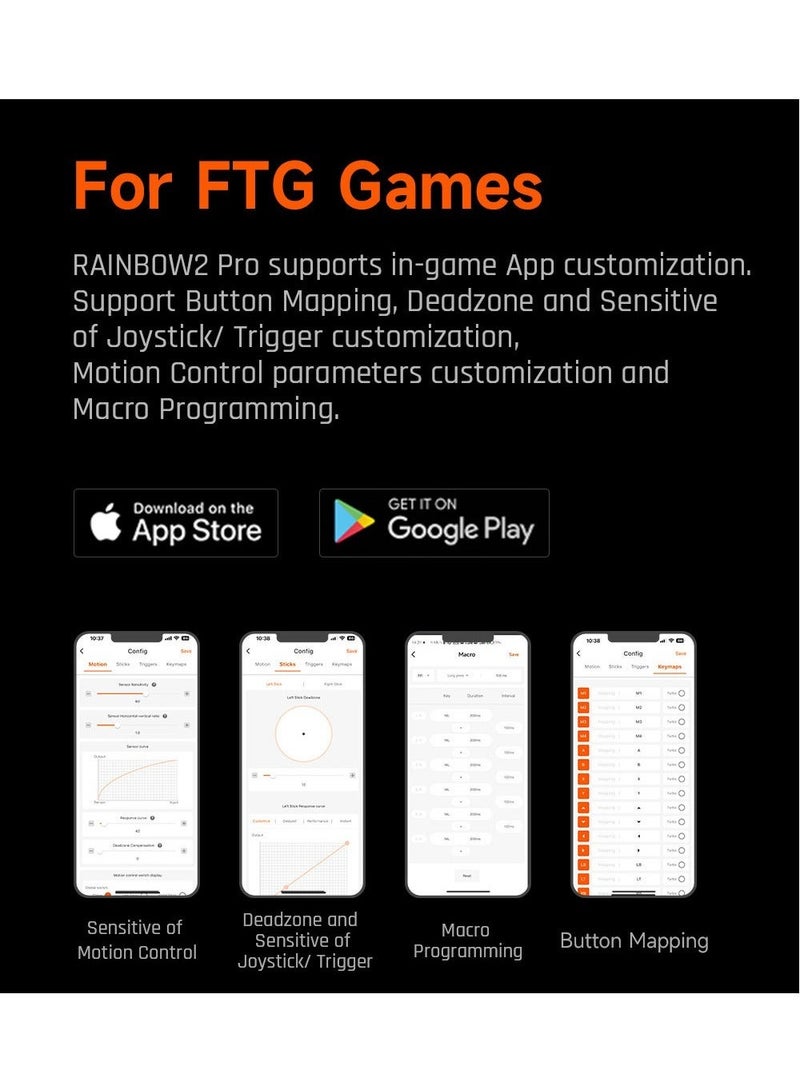 BIGBIG WON Rainbow2 Pro Elite Gaming Controller, PUBG Mobile Game Controller, Bluetooth Wireless Connect Gamepad for PC/Nintendo Switch/Android/iOS Mobile Phone (Standard Edition) - Image 4