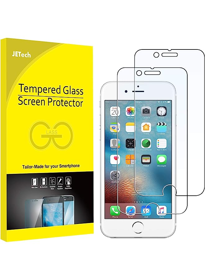 جي تيك واقي الشاشة لـ iPhone 6 و iPhone 6S ، فيلم زجاجي مقسى 4.7 بوصة ، 2 عبوة - Image 1