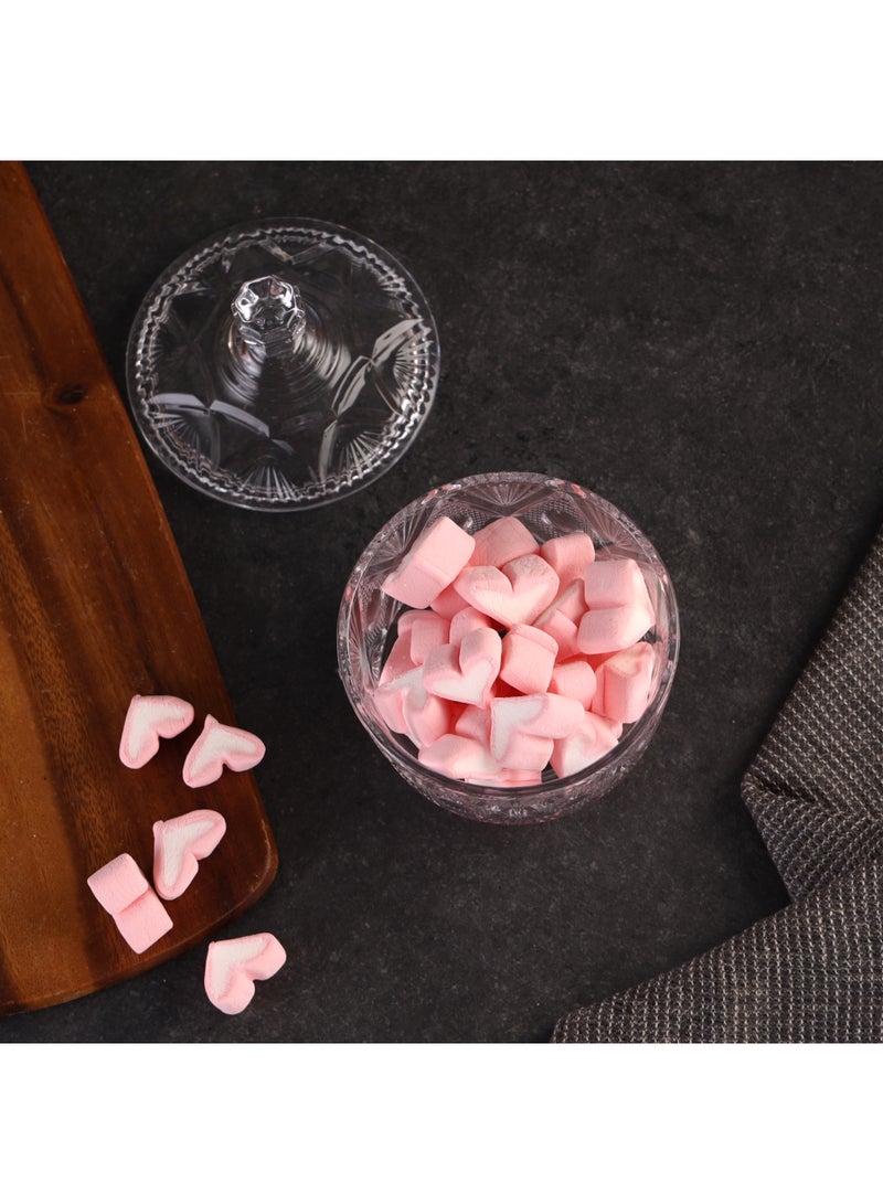 Royalford Multipurpose Glass Candy Jar- RF12798/ Elegant and Sleek, Durable and Long-Lasting Construction/ 12.5(d)x15 cm, Storage Box with Clear Lid and Body clear - Image 5