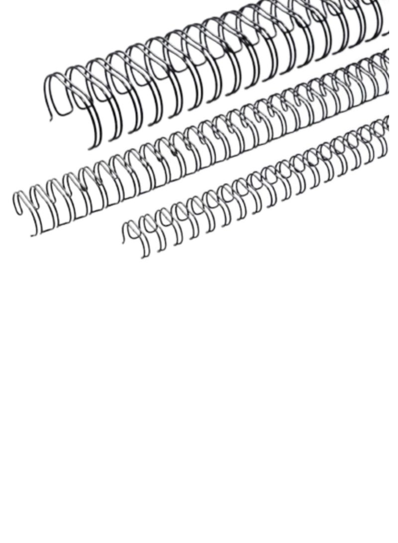 Terabyte RING BINDING WIRE 2:1 9.5MM (3/8") 23 LOOPS (BLACK) - Image 2