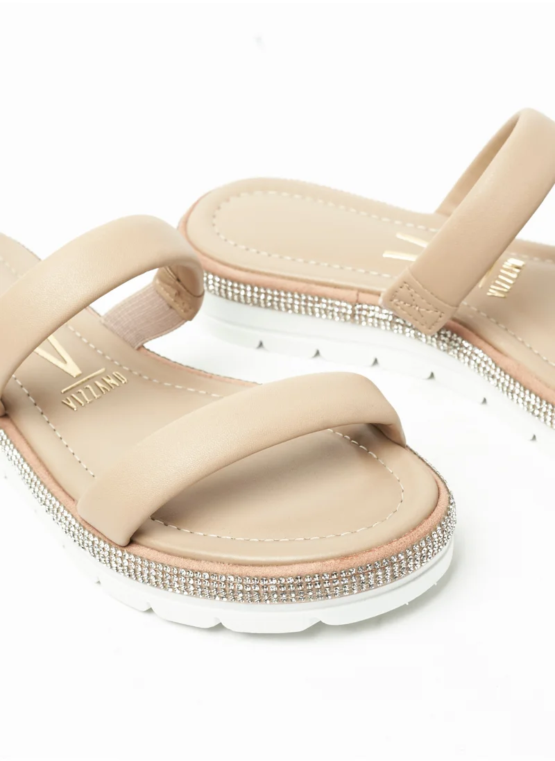 VIZZANO Hannah Multi Strap Low Heel Wedge Sandals