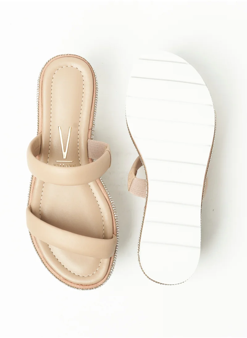 VIZZANO Hannah Multi Strap Low Heel Wedge Sandals