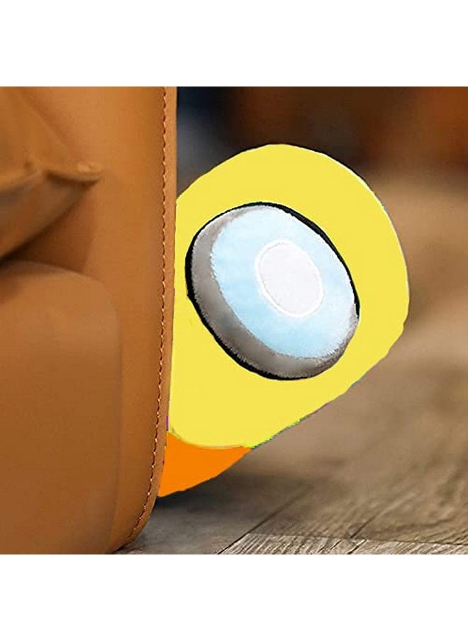 CLICK4DEAL - CLICK4DEAL Among Us Plush Toy (18 cm) Among Us Merch Cute Soft Plush Bulging Eyes Astronaut Plush Figure Toy (Yellow and Orange) Lovely Toy Figure - Image 1