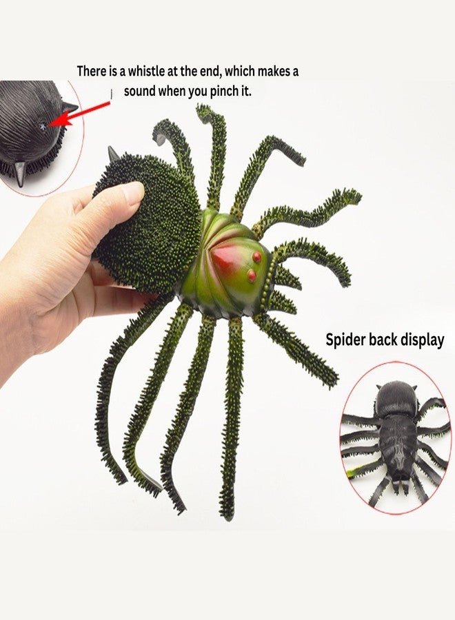 Mallexo Realistic Rubber Spider Action Toy for Kids Colorful Tarantula Figurines Gifts for Helloween Birthday Party Decor Pranks Stuff Toys Big Size Showcase Display Model Animal Set - Image 3