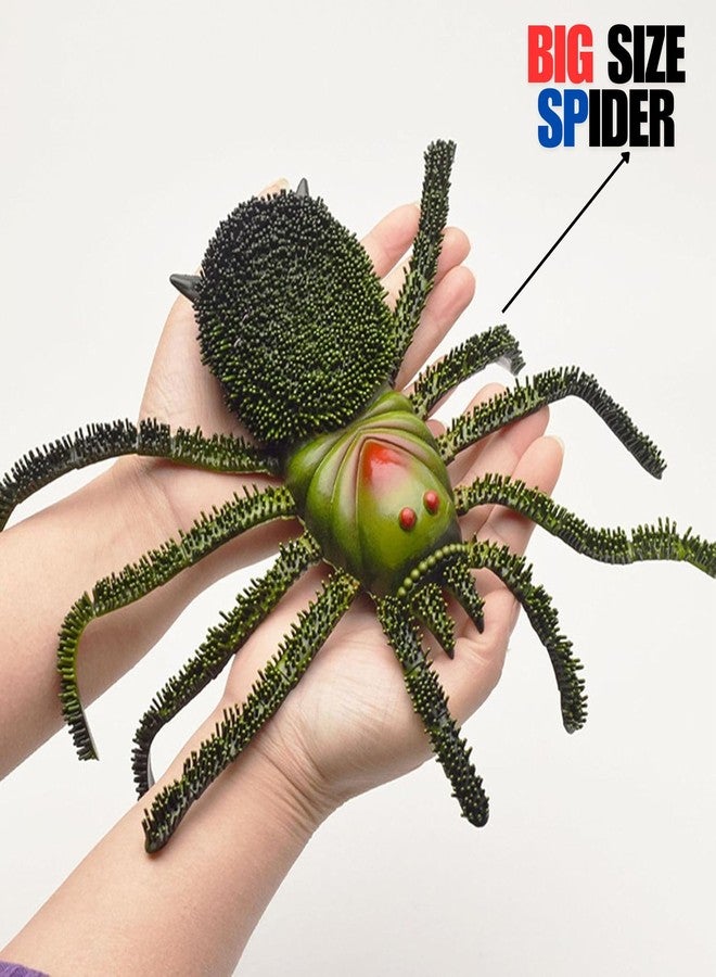 Mallexo Realistic Rubber Spider Action Toy for Kids Colorful Tarantula Figurines Gifts for Helloween Birthday Party Decor Pranks Stuff Toys Big Size Showcase Display Model Animal Set - Image 2