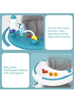 Gonice 4 in 1 Baby Walker, Multifunctional Height Adjustable Baby Walker, Stroller with Removable Music Tray Toys | Foot Pads | Learning Seat Swivel Wheels Safe and Comfortable for 6-18 Months  - Image 3