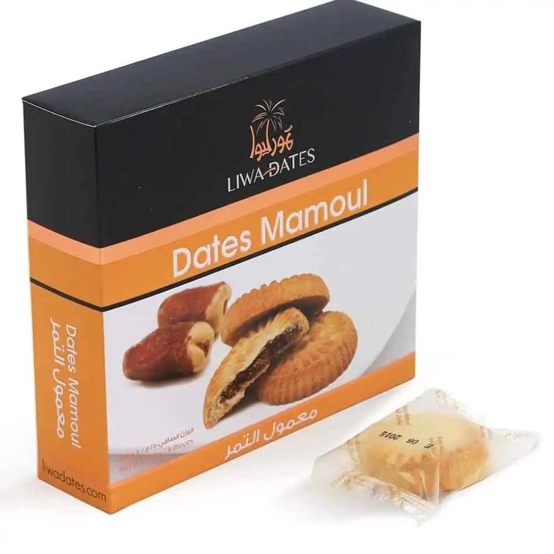 Liwa Dates Mamoul Plain Biscuits Snack, 250 grams