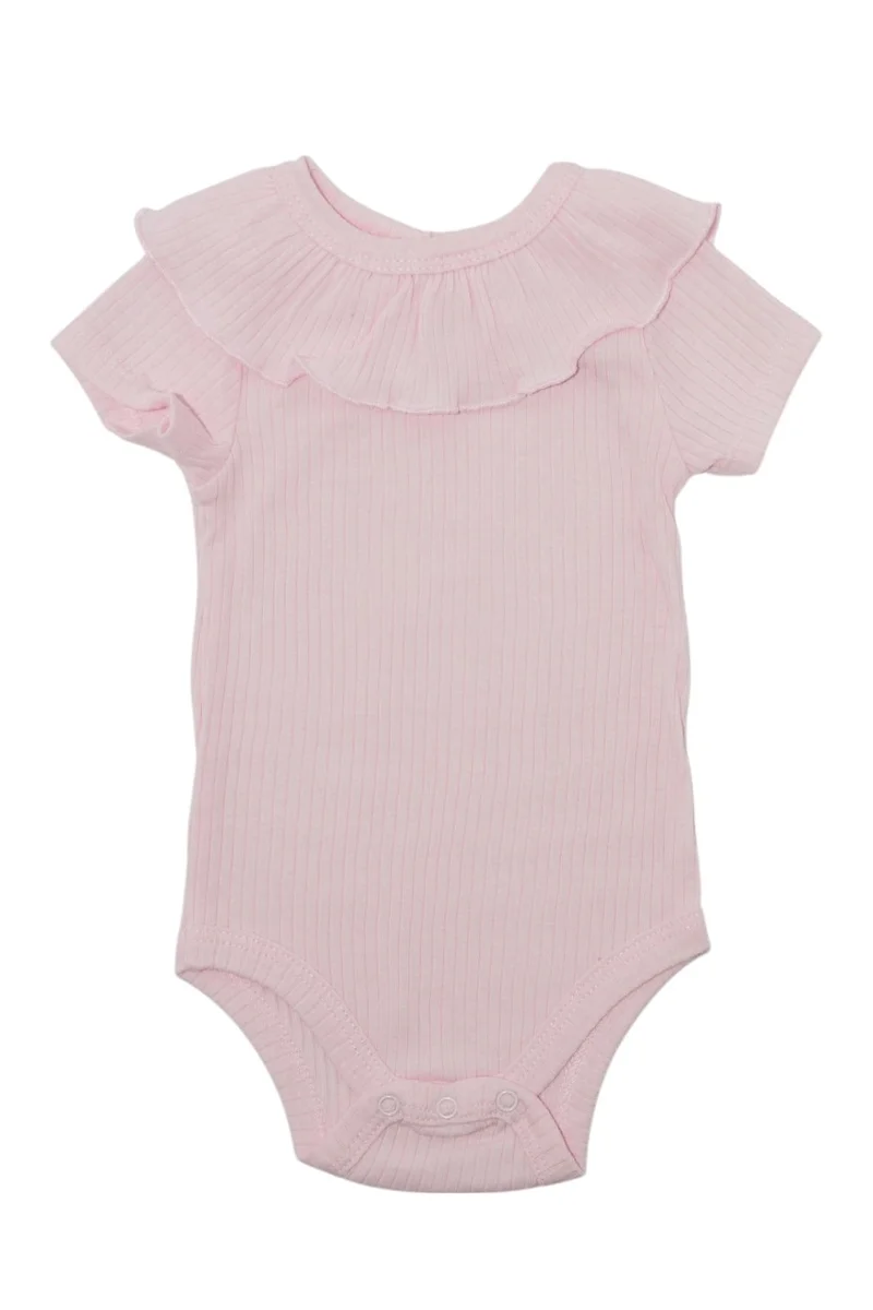 بمبىمىشى Bambimici Plain Blue Short Sleeve Bodysuit