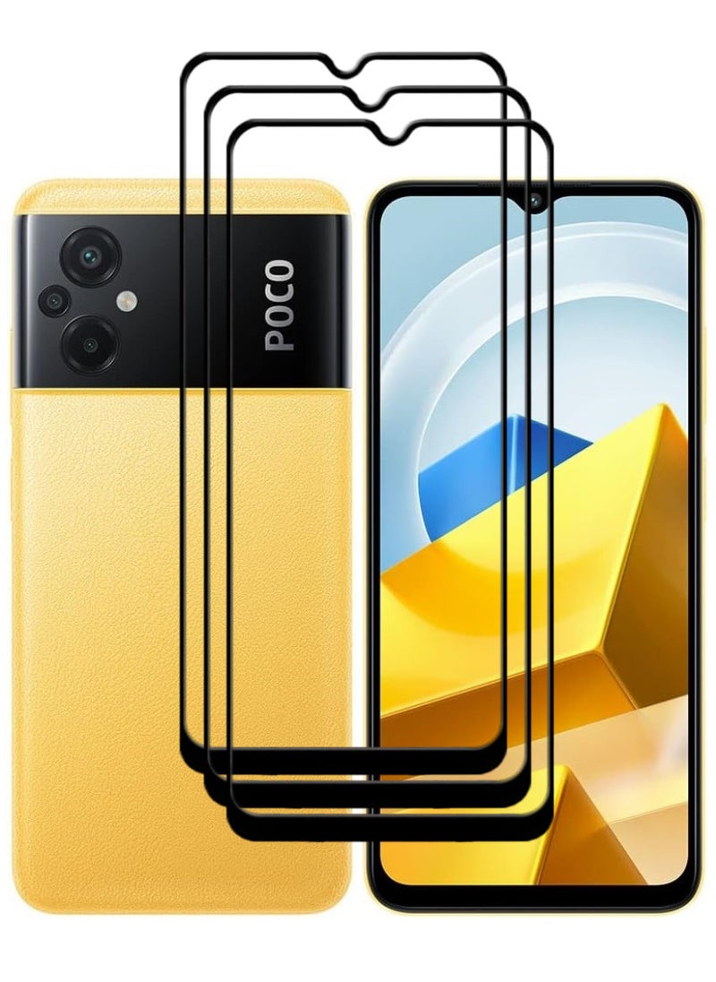 ACLIX 3 Pieces Antistatic ESD Dustproof Premium Quality High Definition Tempered Glass Screen Protector Designed For Xiaomi Poco M5 - Image 1
