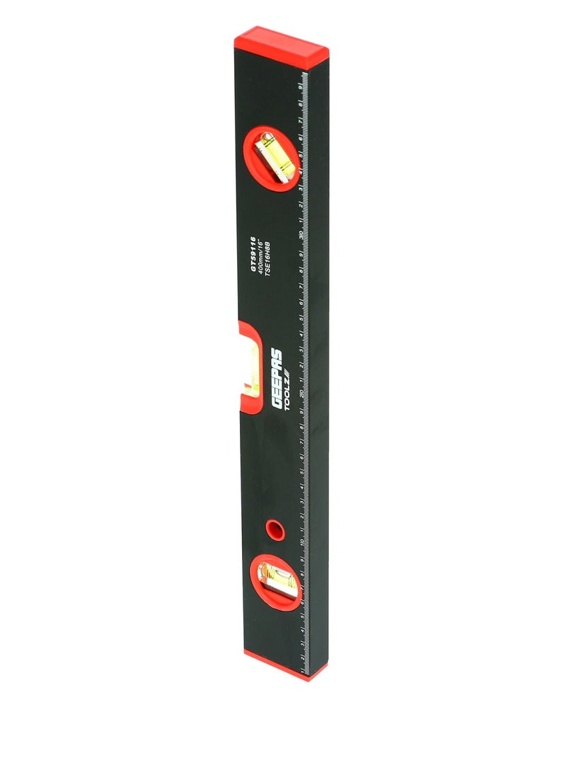 GEEPAS Geepas GT59116 Spirit Level Small, Unbreakable Heavy-Duty 16" Non-Magnetic Torpedo Level with 3 Level Bubbles Shock Resistant, Pocket Size, Hanging Hole Scaffold Level for Builders & Construction Site - Image 3