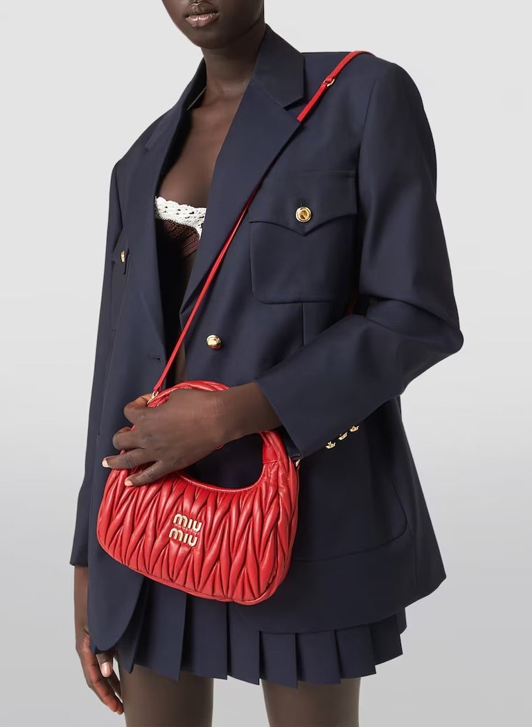 MIU MIU Wander nappa leather hobo Shoulder Bag  - Image 2