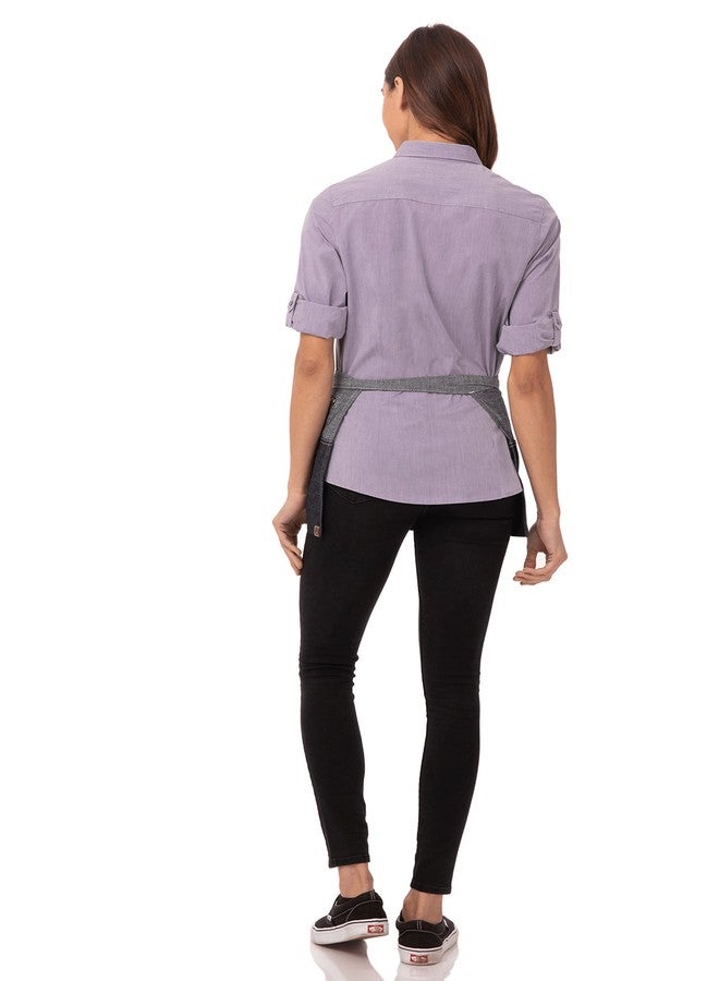 Chef Works Unisex Manhattan Waitress Apron, Indigo Blue, One Size - Image 4