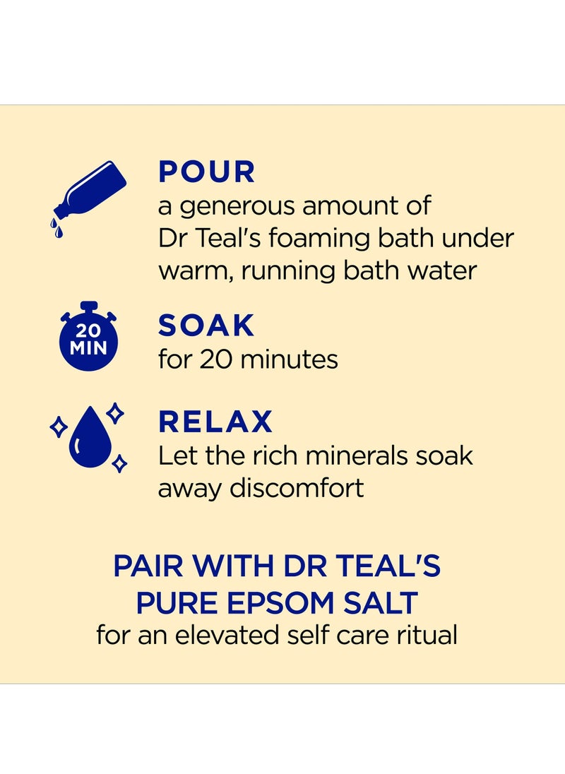 Dr Teal's Dr.Teal's Foaming Bath with Pure Epsom Salt Prebiotic Lemon Balm 1000ML  - Image 5