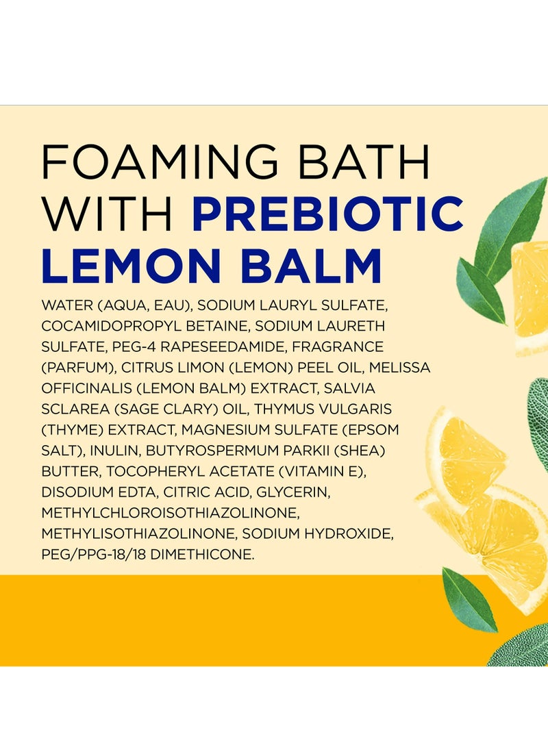 Dr.Teal's Foaming Bath with Pure Epsom Salt Prebiotic Lemon Balm 1000ML
