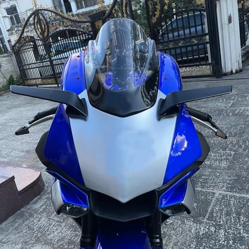 WALIPILUSI Motorcycle Adjustable Wind Wing Side Mirrors Compatible with YAMAHA YZF R1 (2020-2024) Motorcycle Accessories Rotating Rearview Mirrors Winglet Mirrors - Image 5