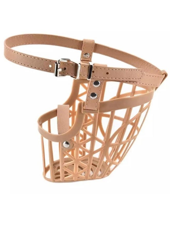 Sage Square Muzzle For Dogs | Plastic Dog Muzzle | Anti Bite Adjustable Pet Basket | Dogs Training Mouth Cover Mesh Cage | Breathable Comfortable | Pack Of 1 (X-Large)  - Image 1