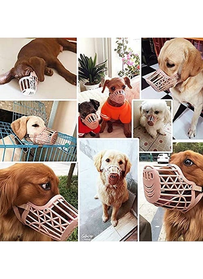 Sage Square Muzzle For Dogs | Plastic Dog Muzzle | Anti Bite Adjustable Pet Basket | Dogs Training Mouth Cover Mesh Cage | Breathable Comfortable | Pack Of 1 (X-Large)  - Image 4