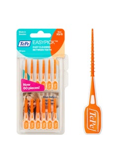 Tepe TEPE Dental Floss Picks, Tooth Picks Flossers, Floss Sticks, EasyPicks XS/S, Orange, 60 Pk 