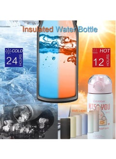 Excefore Kids Water Bottle for School with Straw Lid, Insulated Water Bottle with Straw for Kids, Stainless Steel Insulated Water Bottle for Kids, for Boys and Girls School Indoor Outdoor  - Image 5