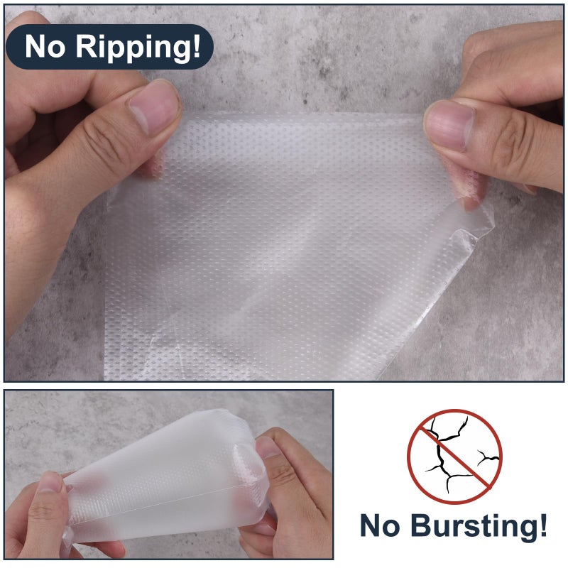 Engorgio 100 Pcs Disposable Piping Bags 10inch Anti Burst Pastry Bags Pastry Bag Pastry Crimpers Icing Piping Bags for Frosting Ideal for Cake Macarons Dessert Decorations Cookies Baking Cupcakes (Clear) - Image 3