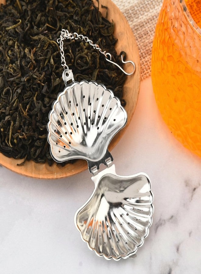 Elsjoy Set of 8 Loose Leaf Tea Infusers with Chain and 8 Drip Trays, 18/8 Stainless Steel Tea Balls Cute Tea Steepers, Mini Tea Strainer Tea Filter Set for Mugs, Tea Cups, Teapots, 16 Pcs - Image 5