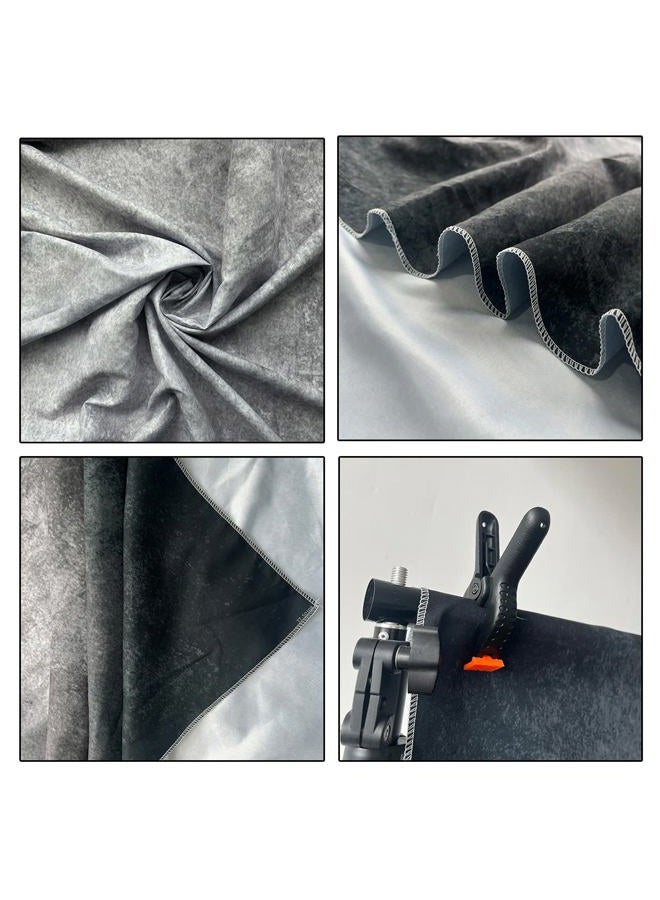 HMTFOTO 6x9ft Abstract Black Gray Portrait Photography Backdrops Photo Studio Prop Background for Children Adult - Image 4