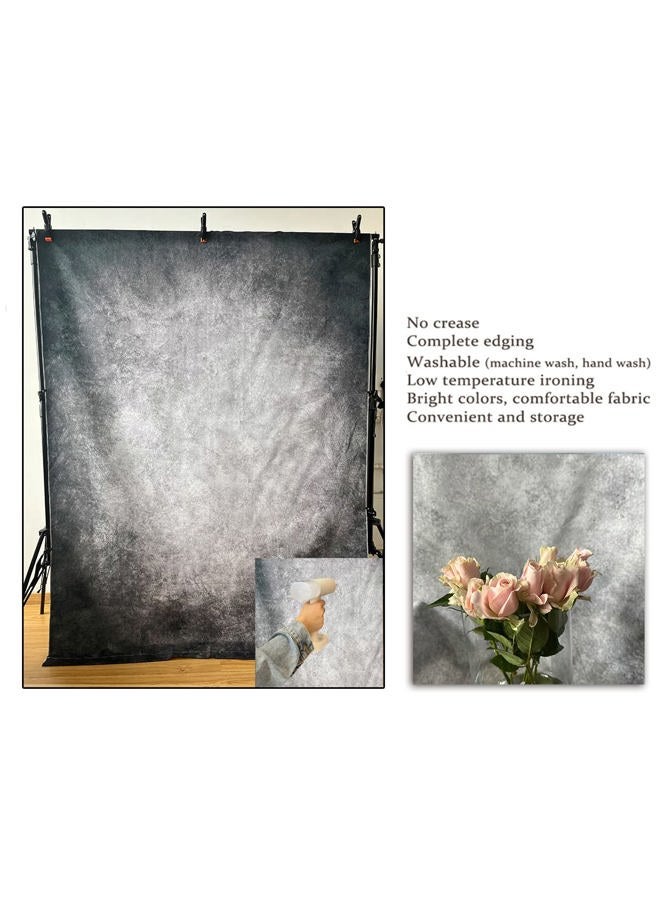 HMTFOTO 6x9ft Abstract Black Gray Portrait Photography Backdrops Photo Studio Prop Background for Children Adult - Image 5