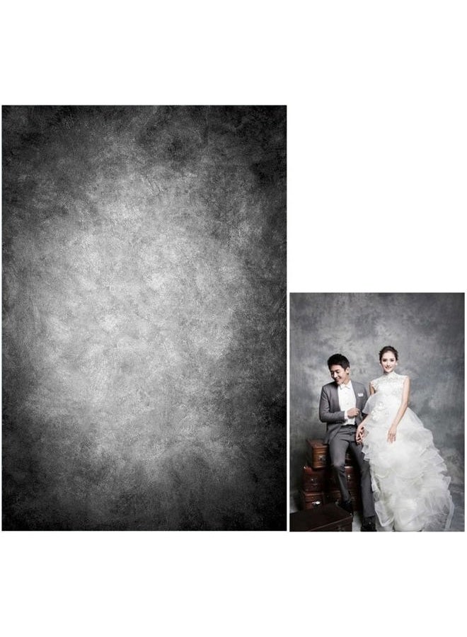 HMTFOTO 6x9ft Abstract Black Gray Portrait Photography Backdrops Photo Studio Prop Background for Children Adult - Image 1